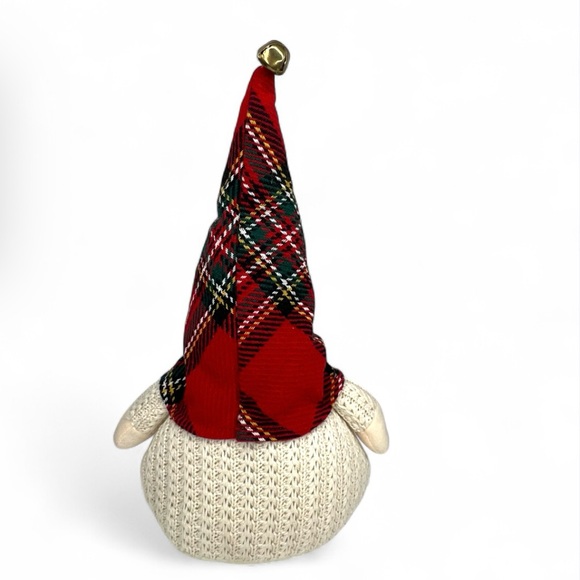 Sleigh Hill Gnome Christmas Holiday Plush, Plaid Hat, White Sweater 22”x10” - Picture 5 of 8